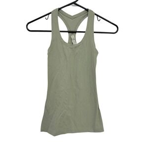 Lululemon Cool Racerback Tank Top Size 0 Sage Green Yoga Athletic Gorpcore